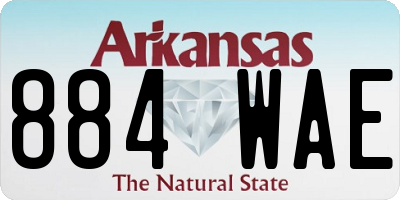 AR license plate 884WAE