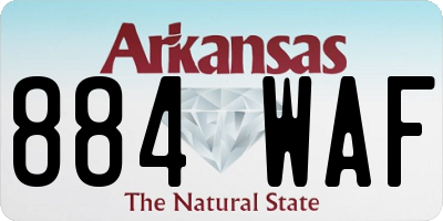AR license plate 884WAF