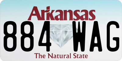 AR license plate 884WAG