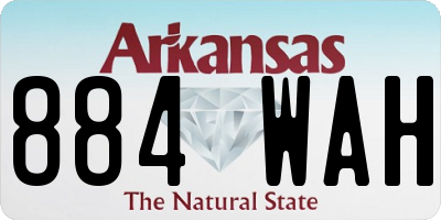 AR license plate 884WAH