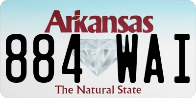 AR license plate 884WAI