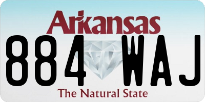 AR license plate 884WAJ