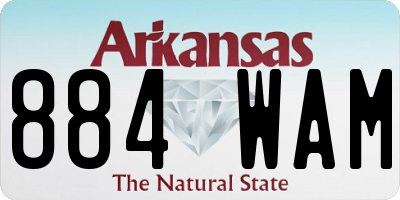 AR license plate 884WAM