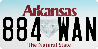 AR license plate 884WAN