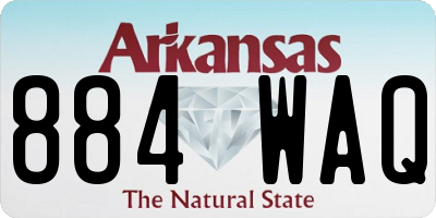 AR license plate 884WAQ