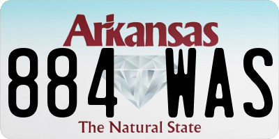 AR license plate 884WAS