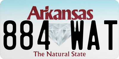 AR license plate 884WAT