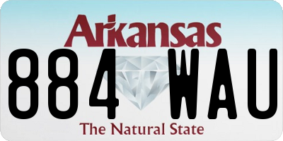 AR license plate 884WAU