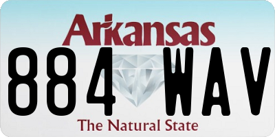 AR license plate 884WAV