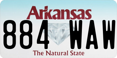 AR license plate 884WAW