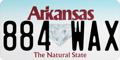 AR license plate 884WAX