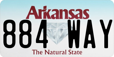 AR license plate 884WAY