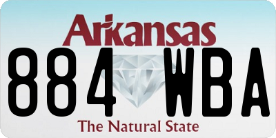 AR license plate 884WBA
