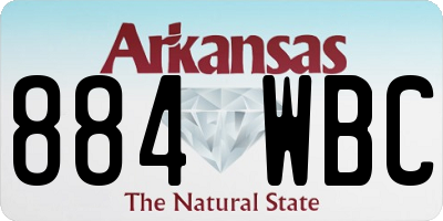 AR license plate 884WBC
