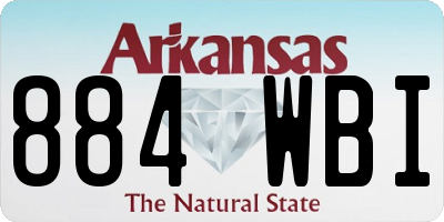 AR license plate 884WBI