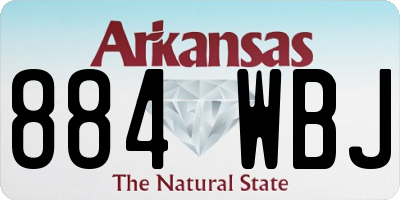 AR license plate 884WBJ