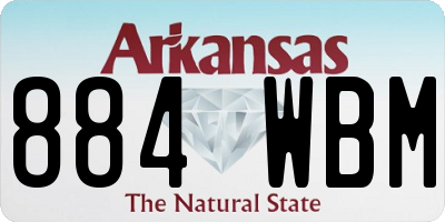 AR license plate 884WBM
