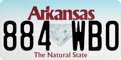 AR license plate 884WBO