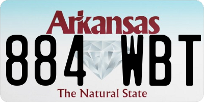 AR license plate 884WBT