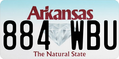 AR license plate 884WBU