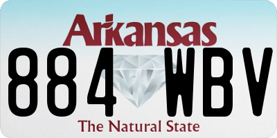 AR license plate 884WBV