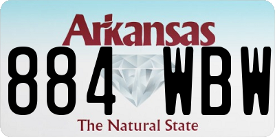 AR license plate 884WBW