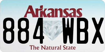 AR license plate 884WBX