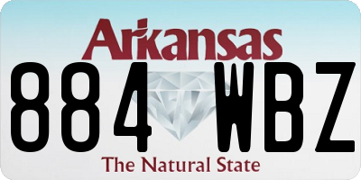 AR license plate 884WBZ