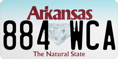 AR license plate 884WCA