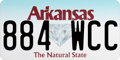 AR license plate 884WCC