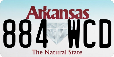 AR license plate 884WCD