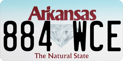 AR license plate 884WCE