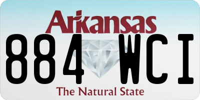 AR license plate 884WCI