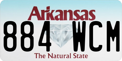 AR license plate 884WCM