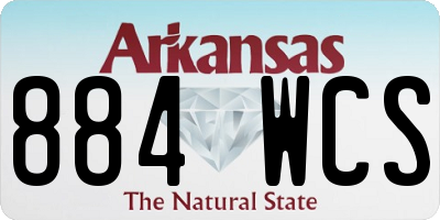 AR license plate 884WCS