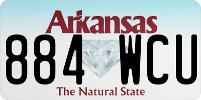 AR license plate 884WCU
