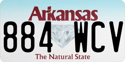 AR license plate 884WCV
