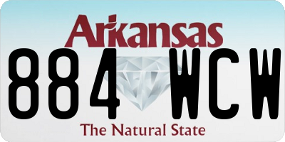 AR license plate 884WCW