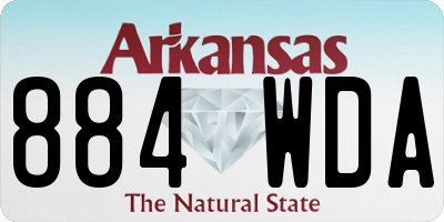 AR license plate 884WDA