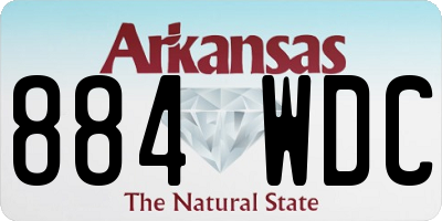 AR license plate 884WDC