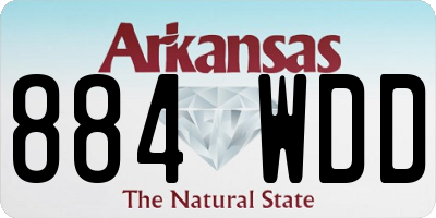 AR license plate 884WDD
