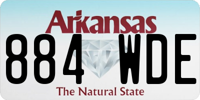 AR license plate 884WDE