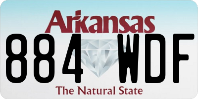 AR license plate 884WDF