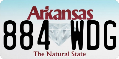 AR license plate 884WDG