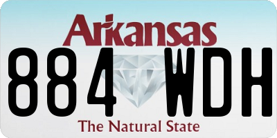 AR license plate 884WDH