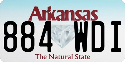 AR license plate 884WDI