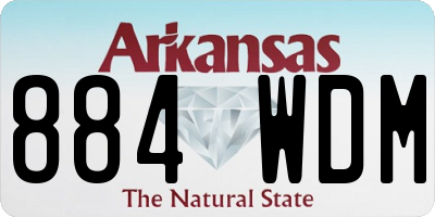 AR license plate 884WDM