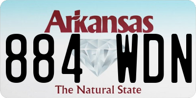AR license plate 884WDN