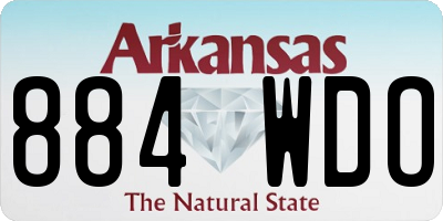 AR license plate 884WDO