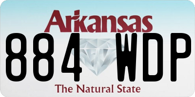 AR license plate 884WDP